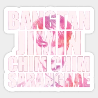 BTS - Chim Chim and words (pink watercolours) | Army | Kpop Sticker